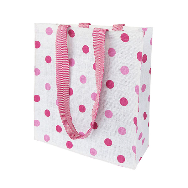 dotted jute bags